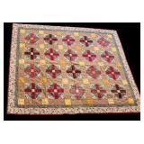 Lovely Quilt with Muted Colors Diamond Pattern