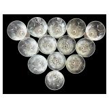 Thirteen Vintage Water Goblets Simplicity by Libbey Glass Company