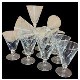 Thirteen Vintage Water Goblets Simplicity by Libbey Glass Company