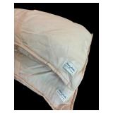 Beautiful 100% Cotton Queen Size Pottery Barn White and Pink Floral Design Comforter and Shams Set