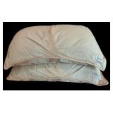 Beautiful 100% Cotton Queen Size Pottery Barn White and Pink Floral Design Comforter and Shams Set