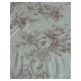 Beautiful 100% Cotton Queen Size Pottery Barn White and Pink Floral Design Comforter and Shams Set
