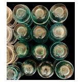 Large Lot of Clear and Green Vintage Hemingray Glass Insulators