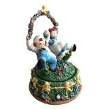 San Francisco Music Box Company / "Play Mates" Ragged Andy and Ann with Flowers