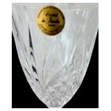 Vintage Lots of Cristal de Flandre France, Vases and Etched Holiday Wine Glasses