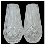 Vintage Lots of Cristal de Flandre France, Vases and Etched Holiday Wine Glasses