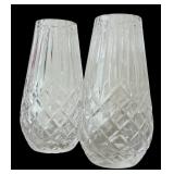 Vintage Lots of Cristal de Flandre France, Vases and Etched Holiday Wine Glasses