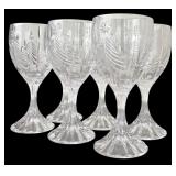 Vintage Lots of Cristal de Flandre France, Vases and Etched Holiday Wine Glasses
