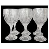 Vintage Lots of Cristal de Flandre France, Vases and Etched Holiday Wine Glasses