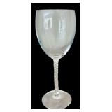 Vintage Beautiful Glass and Etched Stemware and Glass Beverage Pitcher