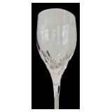 Vintage Beautiful Glass and Etched Stemware and Glass Beverage Pitcher