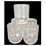 Vintage Beautiful Glass and Etched Stemware and Glass Beverage Pitcher