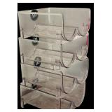 M Design Stackable Plastic Water Bottle and Wine Rack, Designed for Refrigerator or Pantry Use