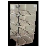 M Design Stackable Plastic Water Bottle and Wine Rack, Designed for Refrigerator or Pantry Use