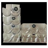 M Design Stackable Plastic Water Bottle and Wine Rack, Designed for Refrigerator or Pantry Use