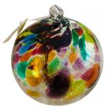 New Four Kitras Art Glass Spheres Tree of Enchantment Seasons including Spring, Summer, Autumn and Winter