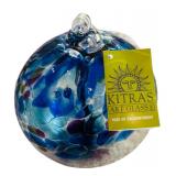New Four Kitras Art Glass Spheres Tree of Enchantment Seasons including Spring, Summer, Autumn and Winter