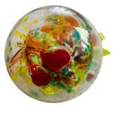 New Four Kitras Art Glass Spheres Tree of Enchantment Seasons including Spring, Summer, Autumn and Winter