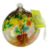 New Four Kitras Art Glass Spheres Tree of Enchantment Seasons including Spring, Summer, Autumn and Winter