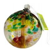 New Four Kitras Art Glass Spheres Tree of Enchantment Seasons including Spring, Summer, Autumn and Winter