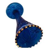 Vintage Cobalt Blue Glass including Shirley Temple Bowl and Pitcher Set, Juice Pitcher and More