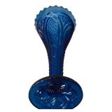 Vintage Cobalt Blue Glass including Shirley Temple Bowl and Pitcher Set, Juice Pitcher and More