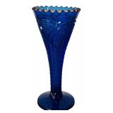 Vintage Cobalt Blue Glass including Shirley Temple Bowl and Pitcher Set, Juice Pitcher and More