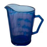 Vintage Cobalt Blue Glass including Shirley Temple Bowl and Pitcher Set, Juice Pitcher and More