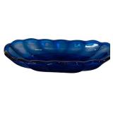 Vintage Cobalt Blue Glass including Shirley Temple Bowl and Pitcher Set, Juice Pitcher and More