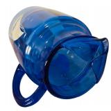 Vintage Cobalt Blue Glass including Shirley Temple Bowl and Pitcher Set, Juice Pitcher and More