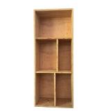Tall Untreated Wooden Cubby Cabinet