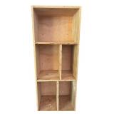 Tall Untreated Wooden Cubby Cabinet