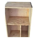 Tall Untreated Wooden Cubby Cabinet