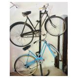 Tall Metal Garage Bike Stand / Ability to Hold Two Bikes (Bikes not Included)