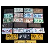 Grouping of Vintage License Plates
