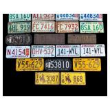 Grouping of Vintage License Plates