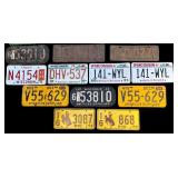 Grouping of Vintage License Plates