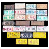 Grouping of Vintage License Plates