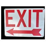 Four Vintage Tin and Plastic Exit Signs