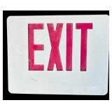 Four Vintage Tin and Plastic Exit Signs