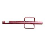 Vintage Red Metal Post Digger and Red Vevor Diamond Core Drill Bit