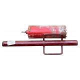 Vintage Red Metal Post Digger and Red Vevor Diamond Core Drill Bit