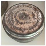 Vintage Treasures Including Camping Tin, Vintage Aluminum Mid Century Storage Tin, U.S. Standard Sieve No. 50, "Form-A-Germ" Disinfectant Tin and More!