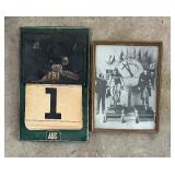 Vintage Tin Advertising Calendar and Framed 