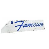 Extra Large Vintage Metal Sign "Famous for Generations"