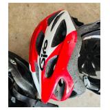 Three Bicycle Helmets in Various Sizes