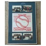Framed Minnesota 1987 Twins Homer Hanky with Parade Pictures