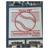 Framed Minnesota 1987 Twins Homer Hanky with Parade Pictures