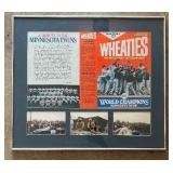 Framed Minnesota Twins Wheaties Cereal Box from The Twins World Series Championship with Parade Pictures
