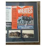 Framed Minnesota Twins Wheaties Cereal Box from The Twins World Series Championship with Parade Pictures